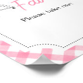 Pink Burger GRILLEN Baby Shower Favoriten Poster (Ecke)