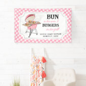 Pink Burger GRILLEN Babydusche Banner (Insitu)