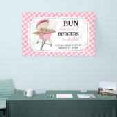 Pink Burger GRILLEN Babydusche Banner (Messeveranstaltung)