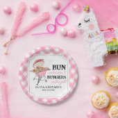 Pink Burger GRILLEN Babydusche Pappteller (Party)