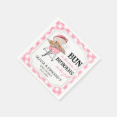 Pink Burger GRILLEN Babydusche Serviette (Ecke)