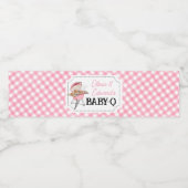 Pink Burger GRILLEN Babydusche Wasserflaschenetikett (Einzelnes Label)