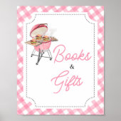 Pink Burger GRILLEN Kinderdusche Bücher und Gesche Poster (Vorne)