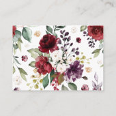 Pink & Burgund Rose Bücher für die Babyverpackungs Begleitkarte (Rückseite)