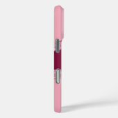 Pink burgundy agate Marmornamenskript Case-Mate iPhone Hülle (Rückseite / Rechts)