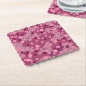 Pink Burgundy Camouflage Untersetzer Set (angewinkelt)