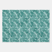 PINK BURGUNDY CHRISTMAS WATERCOLOR BLUME GESCHENKPAPIER SET (Vorderseite 3)