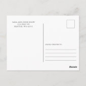 Pink Burgundy Floral Girl Babydusche Danke Postkarte (Rückseite)