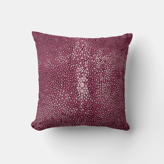 Pink & Burgundy Shagreen Kissen (Vorderseite)