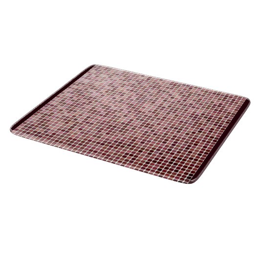 Pink Burgundy Square Pattern Modern Schneidebrett (Ecke)