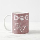 Pink Burlap Hund Mama Kaffee Tasse (Links)