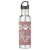 Pink Burlap Hund Mama Wasser Flasche Edelstahlflasche (Vorderseite)