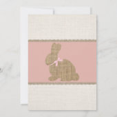 Pink & Burlap Rustikaler Sonnenstuhl Ostern 1. Geb Einladung (Rückseite)