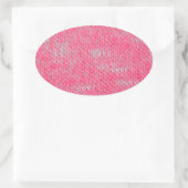 Pink Burn Out Pattern Liebe Frieden Kunst Ovaler Aufkleber (Tasche)