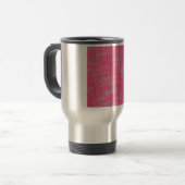 Pink Burn Out Pattern Liebe Frieden Kunst Reisebecher (Vorderseite Links)