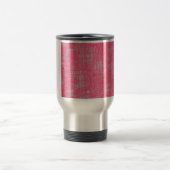 Pink Burn Out Pattern Liebe Frieden Kunst Reisebecher (Mittel)