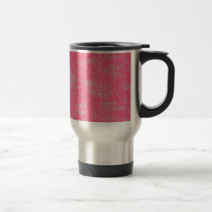 Pink Burn Out Pattern Liebe Frieden Kunst Reisebecher