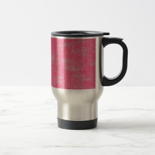 Pink Burn Out Pattern Liebe Frieden Kunst Reisebecher (Rechts)