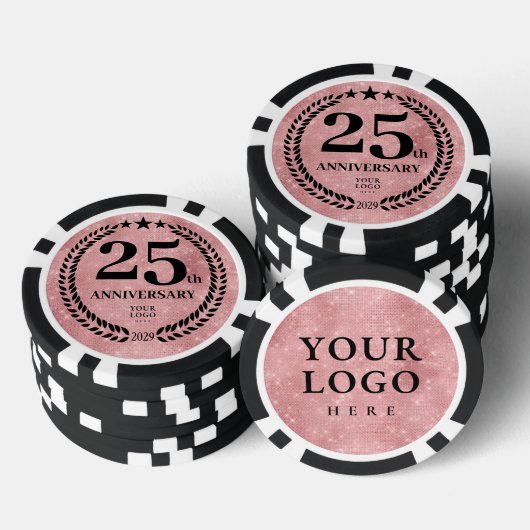 Pink Business 25. Jubiläum Pokerchips (Stapel)