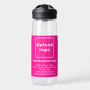 Pink Business Brand on 25 oz Water Flasche