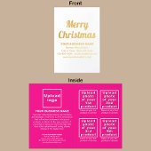 Pink Business Brand on Christmas Foil Card Folienkarte