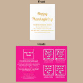 Pink Business Brand on Erntedank Foil Card Folienkarte
