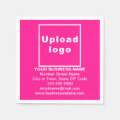 Pink Business Brand on Paper Napkin Serviette (Vorderseite)