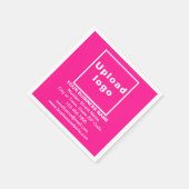 Pink Business Brand on Paper Napkin Serviette (Ecke)