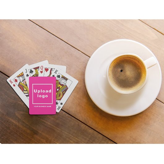Pink Business Brand on Playing Cards Spielkarten
