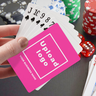 Pink Business Brand on Playing Cards Spielkarten