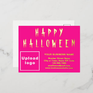 Pink Business Brand zu Halloween Folien Feiertagspostkarte