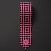Pink Business Checked Monogram Krawatte