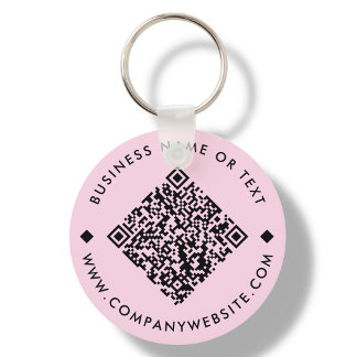 Pink | Business Custom QR Code Schlüsselanhänger
