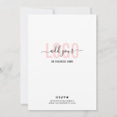 Pink Business Grand Opening Modernes Elegantes Einladung (Rückseite)