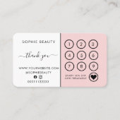 Pink Business Logo Trendly Danke Loyalty Card Treuekarte (Vorderseite)