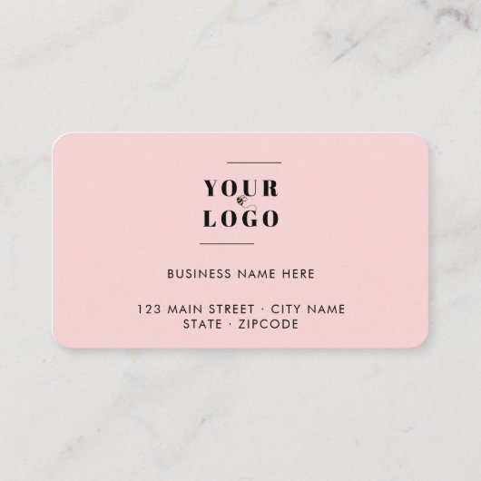 Pink Business Logo Trendly Danke Loyalty Card Treuekarte (Rückseite)