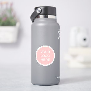 Pink Business Logo Wasserflasche Aufkleber