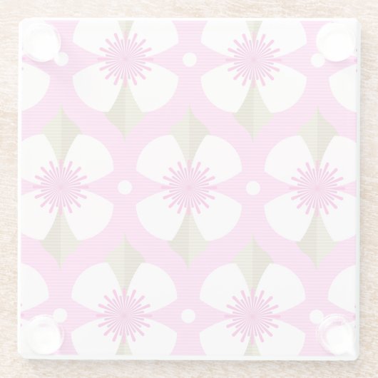 Pink Buttercup Glasuntersetzer (Rückseite)