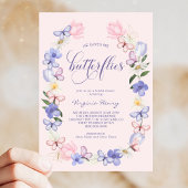 Pink Butterfells Brautparty Einladung