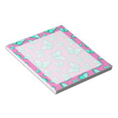 Pink Butterfets Notepad Notizblock (angewinkelt)