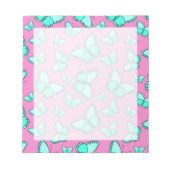 Pink Butterfets Notepad Notizblock (Vorderseite)