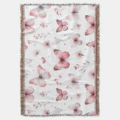 Pink Butterflies Decke (Vorderseite Vertikal)