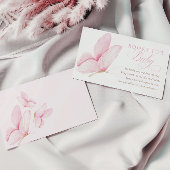 Pink Butterflies Girl Shower Books für Baby Begleitkarte