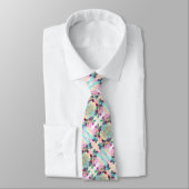 Pink Butterflies Neck Tie Krawatte (Gebunden)