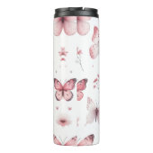 Pink Butterflies Thermosbecher (Rückseite)