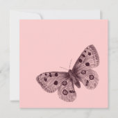 Pink Butterfly 16 . Geburtstag Einladung (Vorderseite)