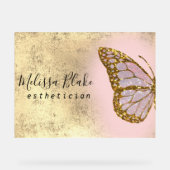 Pink Butterfly Acrylschild (Vorderseite)