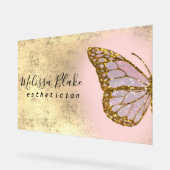 Pink Butterfly Acrylschild (Winkel)