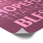 Pink Butterfly Affirmation Poster (Ecke)