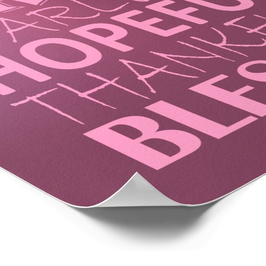 Pink Butterfly Affirmation Poster (Ecke)